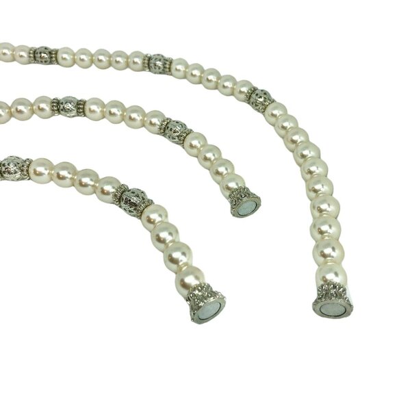 Premier Designs Audrey Elegant Pearl Necklace Bracelet Set Convertible Jewelry - Picture 11 of 12